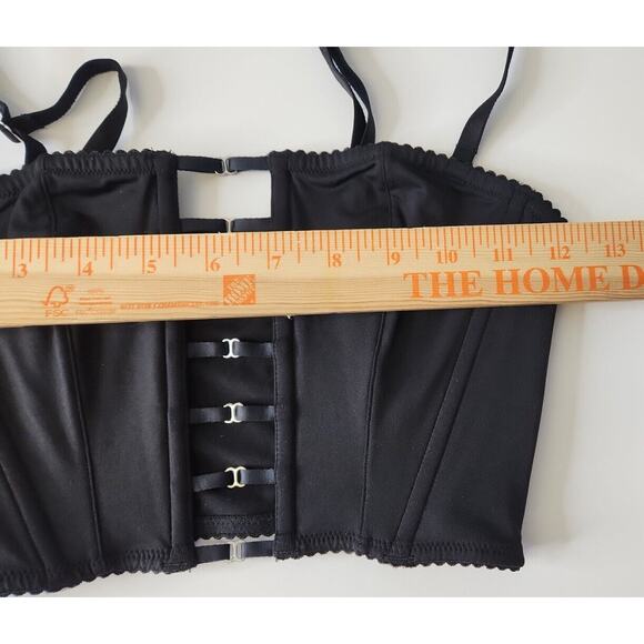 NWT Victorias Secret Black Bra / Top Unlined Bralette Top Strappy Zip Back XS - Picture 10 of 10
